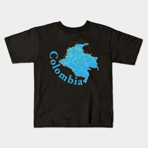 Colobia south america travel travelers Kids T-Shirt by Johnny_Sk3tch